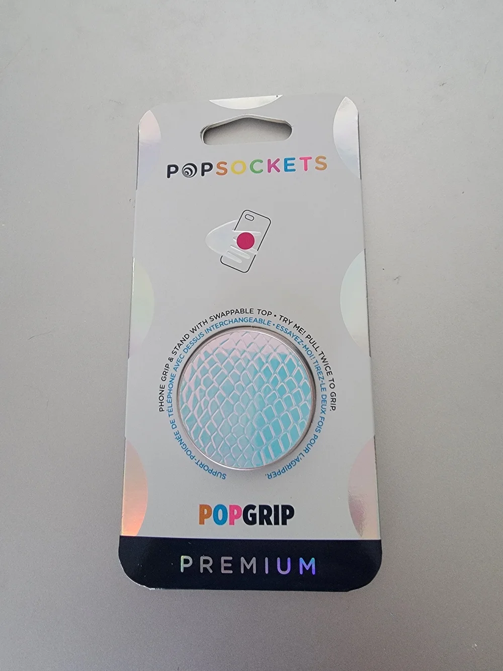 PopSocket PopGrip Premium Phone Grip - Snake - Iridescent Holographic